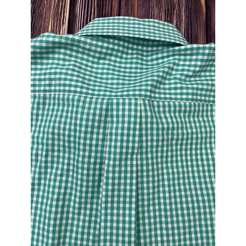 Brooks Brothers 346 Non-Iron Plaid Button Up Green Shirt Mens Size Large - Picture 6 of 7